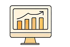 Crunch numbers illustration showing charts and analytics